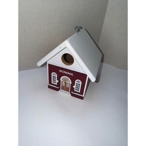 School House Bird House Decorative Figurine Miniature Ornament